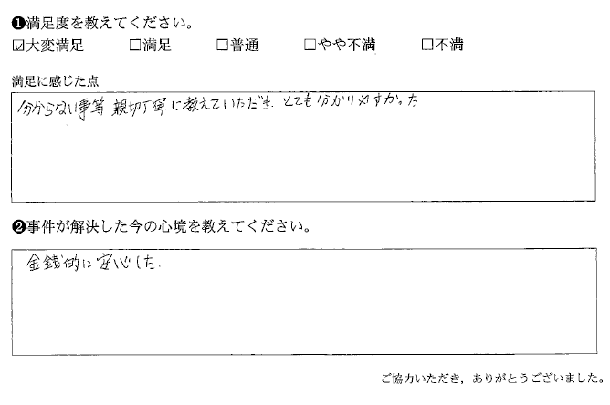 親切丁寧に教えていただき、とても分かりやすかった