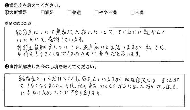 弁護士報酬金については正直高いと思いますが、私ではできなかったので、妥当だと思います